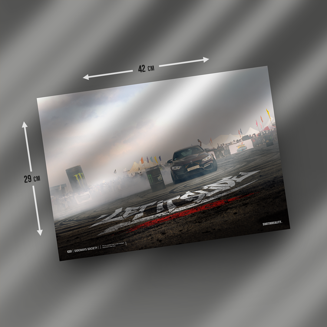 BMW M3 supercar drift poster india — Shot In Reality