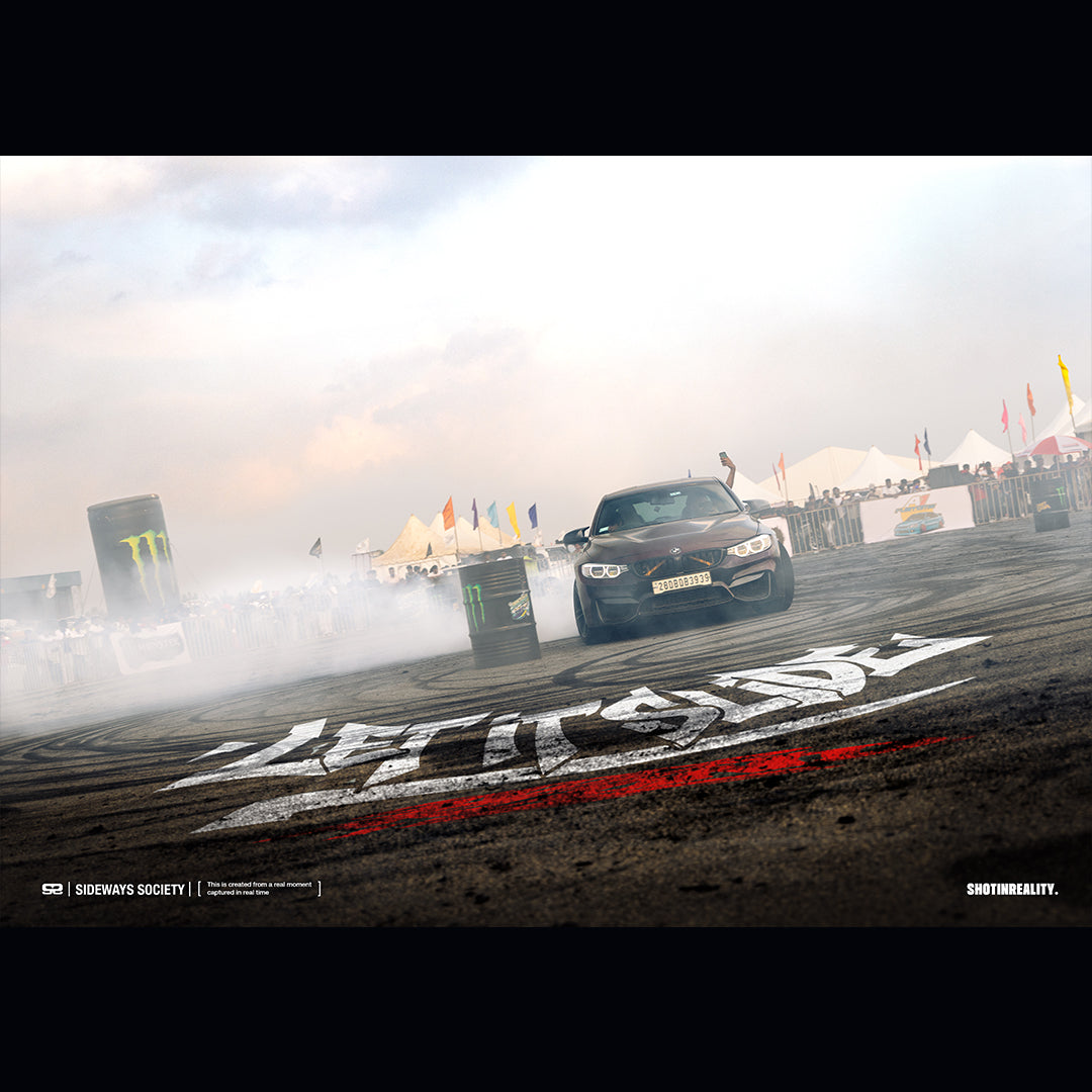 BMW M3 supercar drift poster india — Shot In Reality

